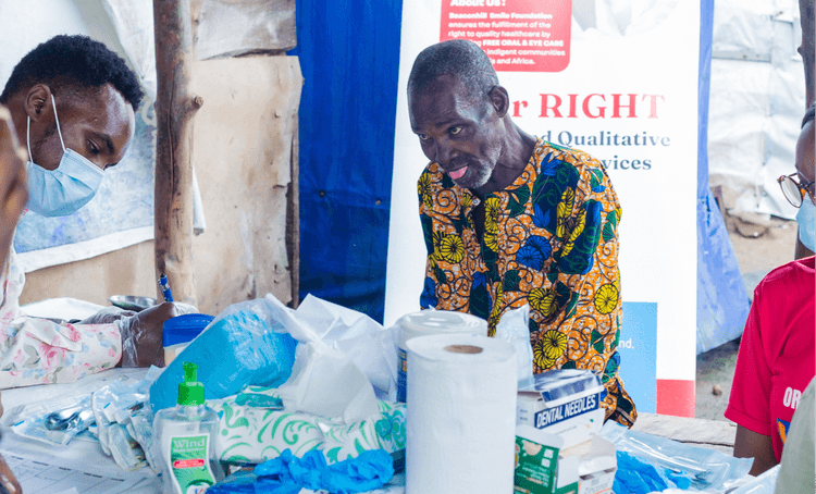 Dentist treating a patient